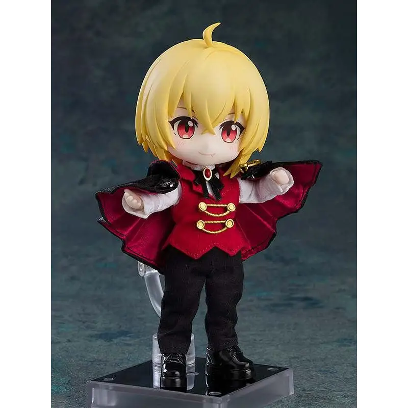 Chibi-figur av blond Vampire Camus Nendoroid Docka med röda ögon i röd väst
