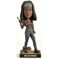 Walking Dead Michonne bobblehead med flätat hår och läder väst