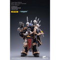 Svart och guldfärgad Chaos Space Marine-figur från Black Legion, med skallemotiv och kedjepansardetaljer