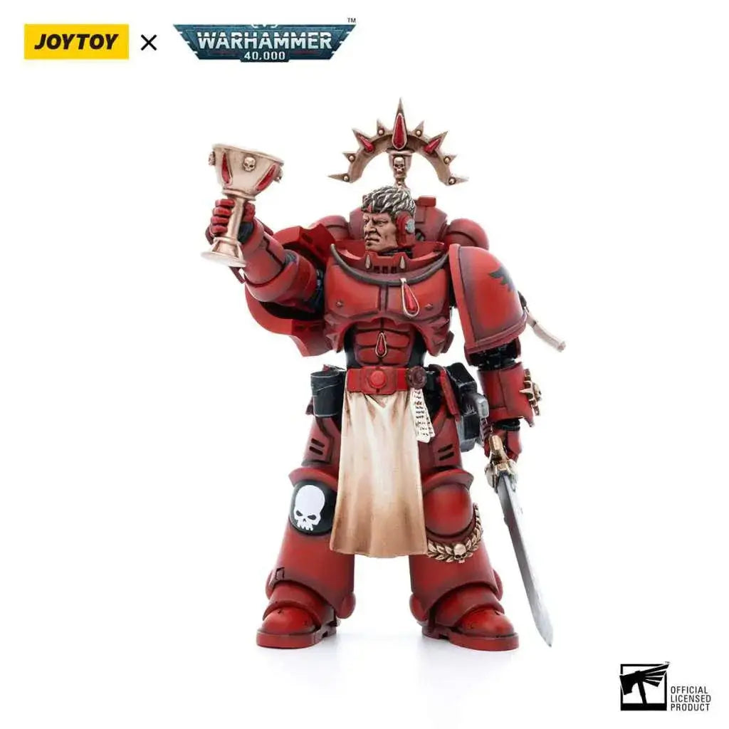 Röd och guld rustad Blood Angels Paragon of Baal-figur från Warhammer 40,000