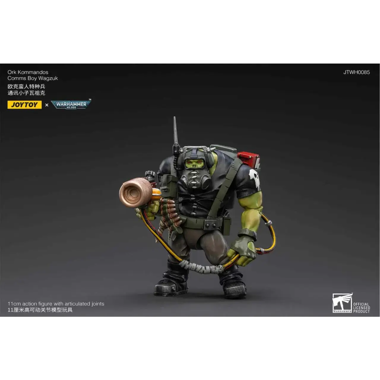 11 cm ork kommandos comms boy wazguk figur från warhammer 40k