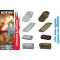 Omålade plastiska sovsäckar och rullade filtar för D&D-miniatyrer, Wizkids Bedrolls