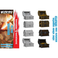 Omålade träskrin med skallemönster och guld, för D&D Wizkids