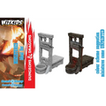 Grå och mörkbruna omålade plastguillotine-figurer för D&D från Wizkids UM