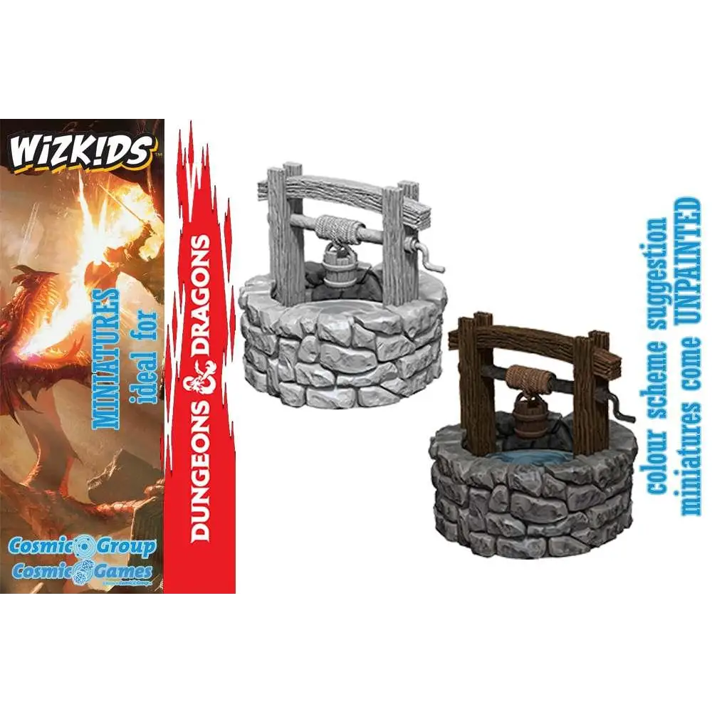 Ommålad sten- och trähus miniature för D&D av Wizkids Unpainted Miniatures i Plastresin