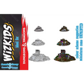 Ommålade grå plastminiatyrer med skatter för Dungeons & Dragons, WizKids Unpainted Treasure Piles