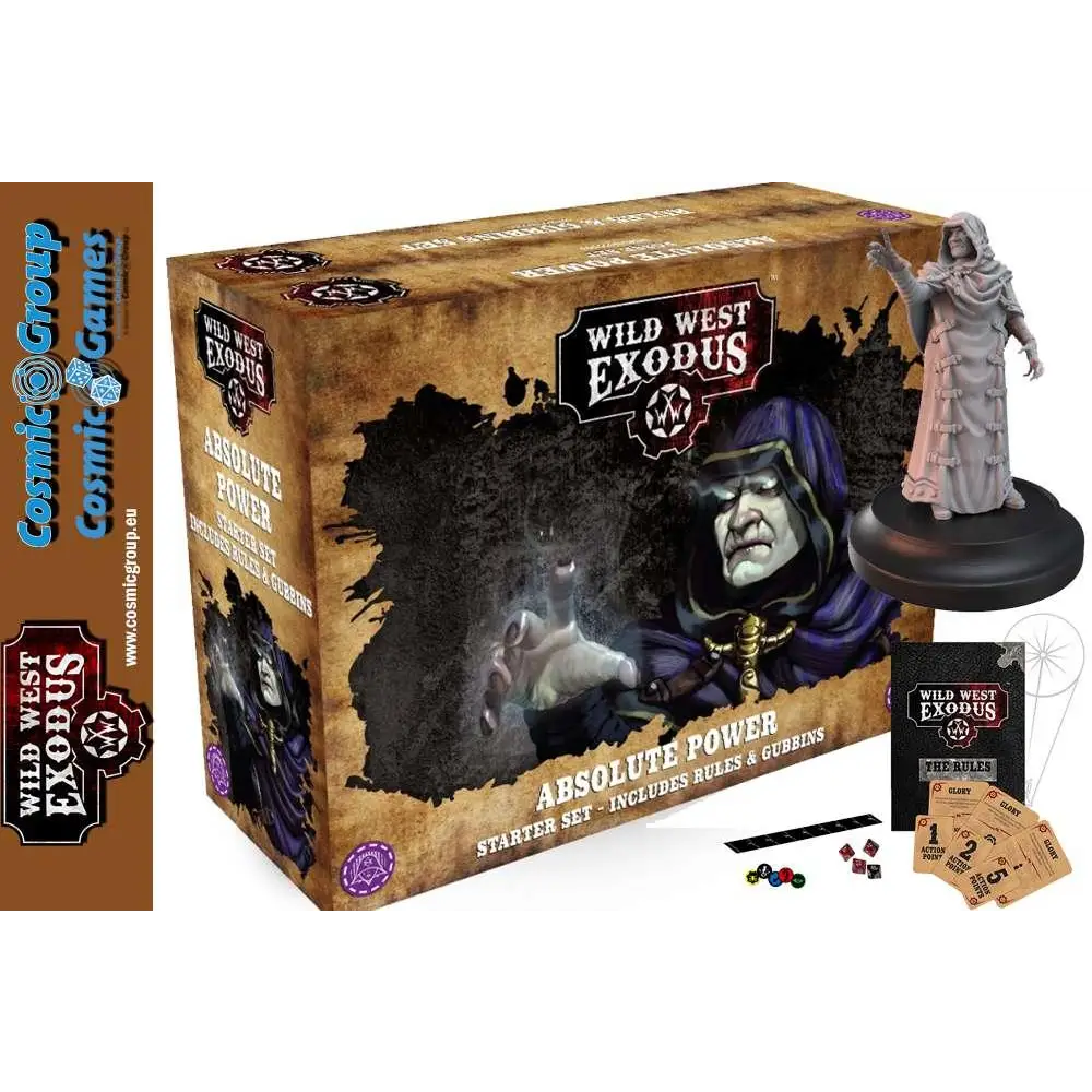 Wild West Exodus Absolute Power Starter Set med figur i grå kåpa