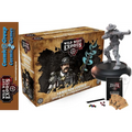 Grå metallrobotfigur med cowboyhatt och gevär i WWE Armoured Justice Starter Set