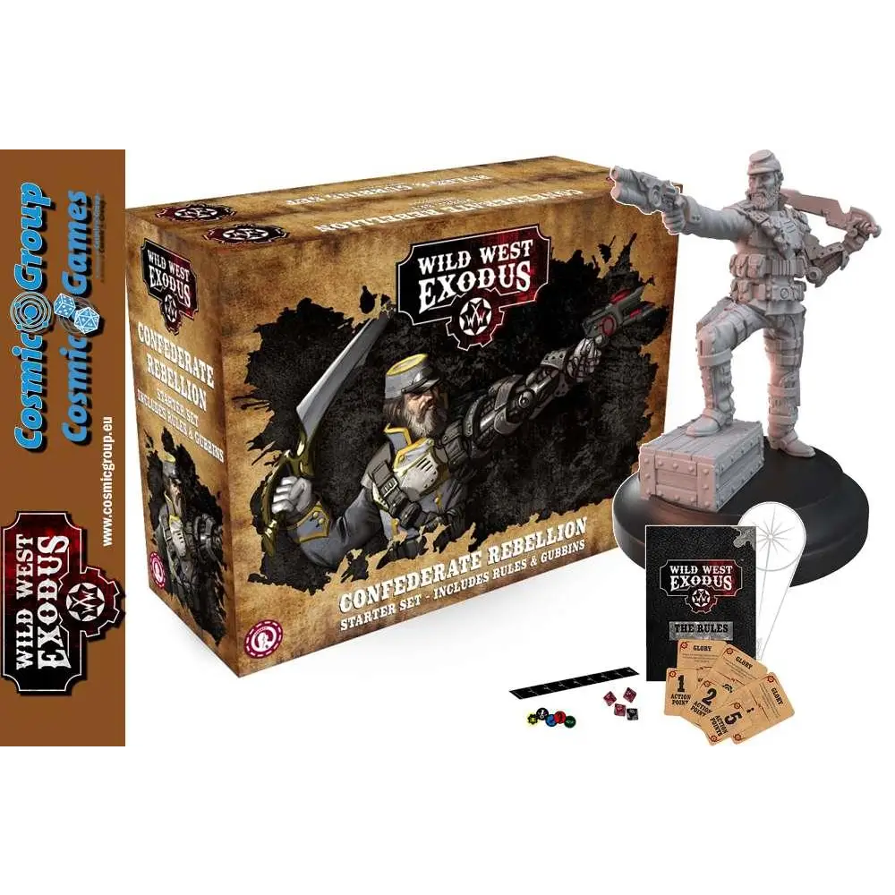 Grå och brun miniatyrfigur av konfedererad soldat i detaljerad uniform med gevär på svart cirkulär bas