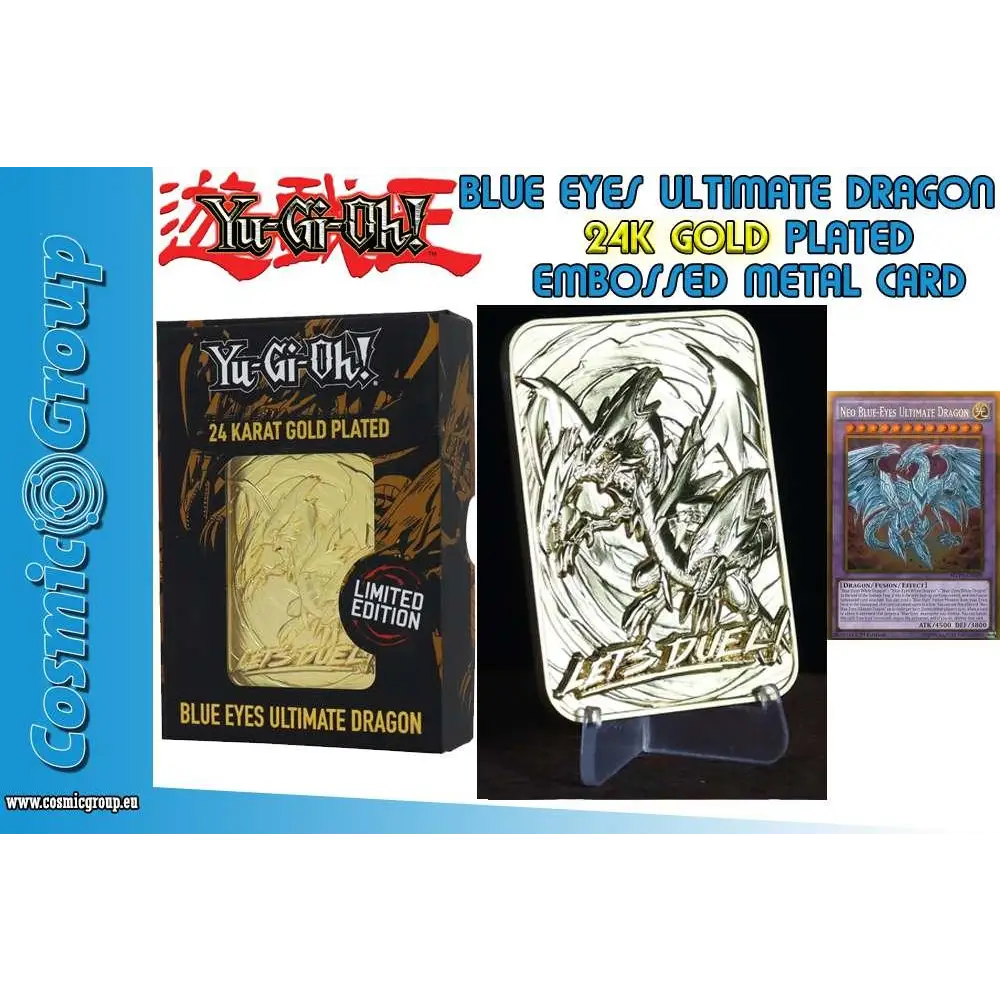 Yu-Gi-Oh! Limited Edition 24K Gold Blue Eyes Ultimate Dragon - Robotto