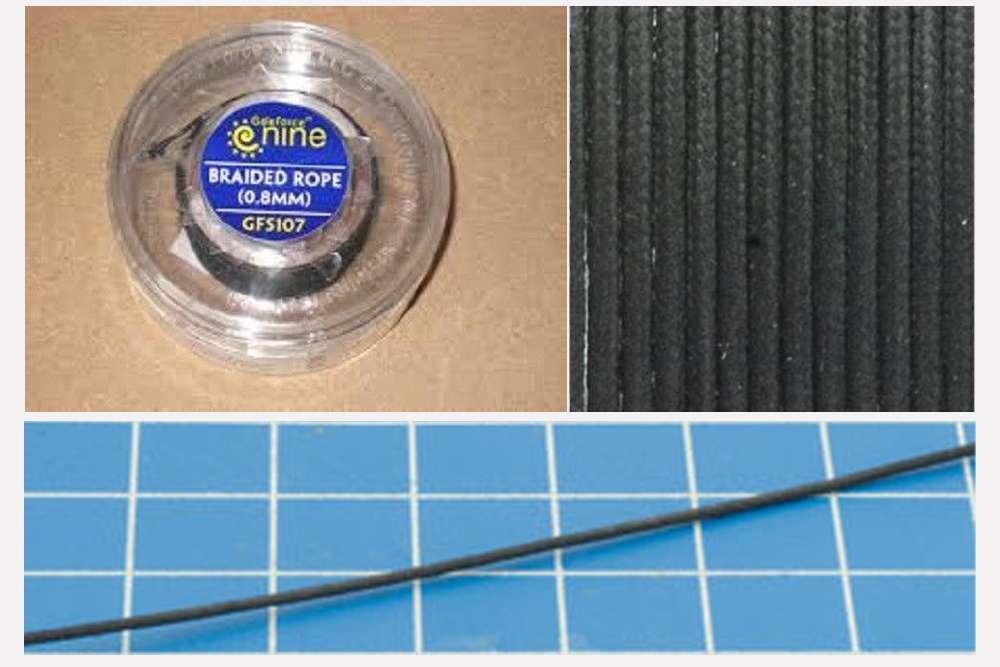 Hobby Rund Flätad Rep (0.8mm) - 2 Meter gf9-battlefront