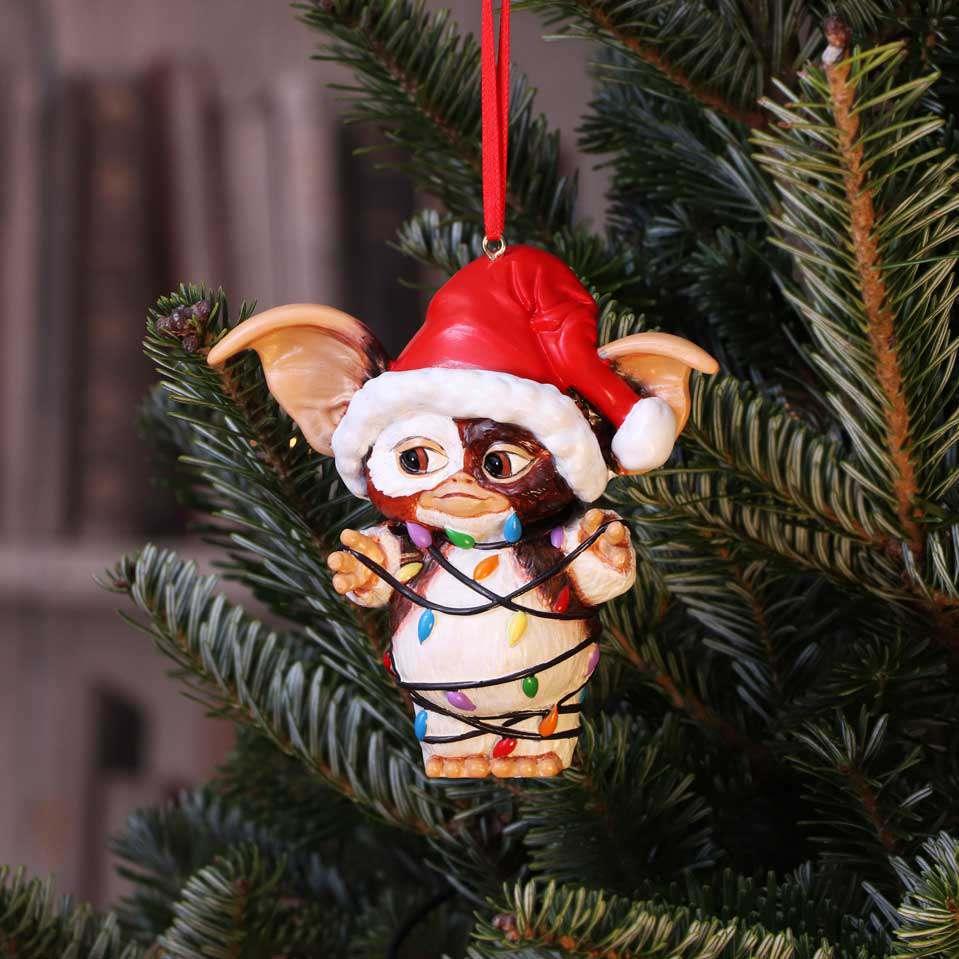 Gremlins-gizmo in fairy lights ornament