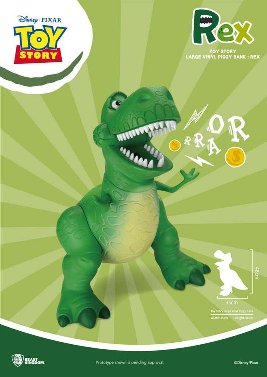 Toy story rex large vinyl piggy bank