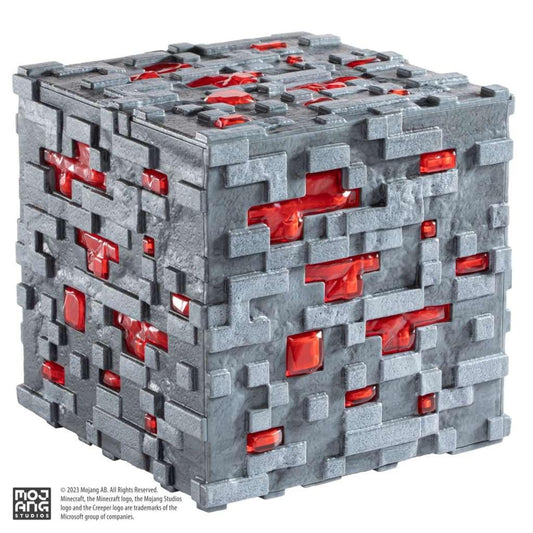 Minecraft illuminating redstone ore cube